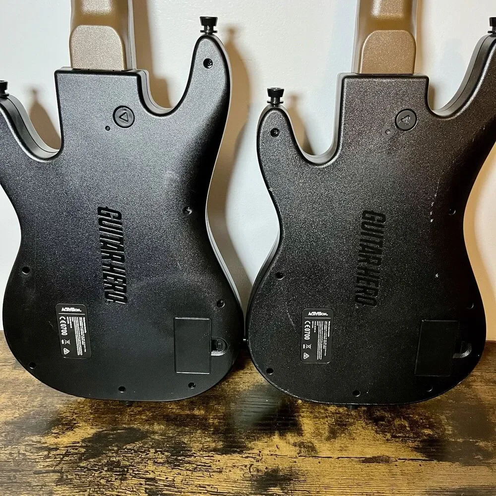 Set of 2 Guitar Hero PS4 Wireless Guitar Controllers Untested Parts Repair Lots